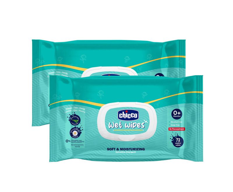 Wet Wipes 144 Pcs - Fliptop (Pack of 2) image number 0